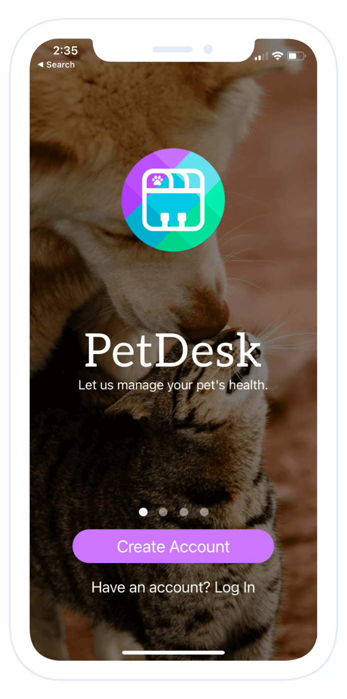 PetDesk mobile app